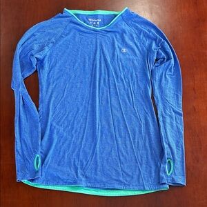 Champion Blue and Green Athletic Top